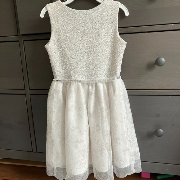 Children’s Place White Special Occasion Dress Size 5/6 | GUC Tulle Floral - Picture 14 of 16